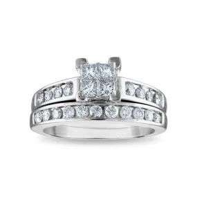 1 CTW Diamond Classic Bridal Set in 10KT White Gold