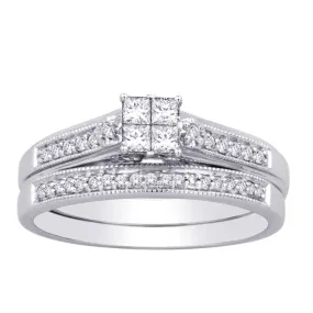 10K White Gold 2/5 Ct.Tw. Diamond Bridal Ring