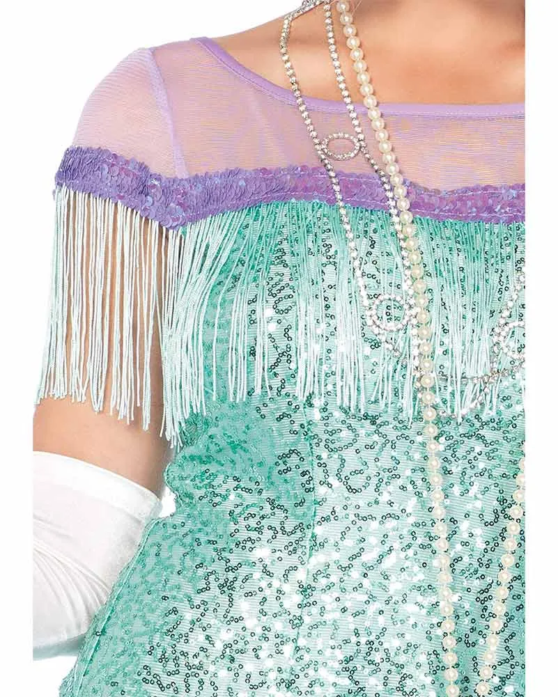 20s Aqua Foxtrot Flirt Flapper Womens Costume