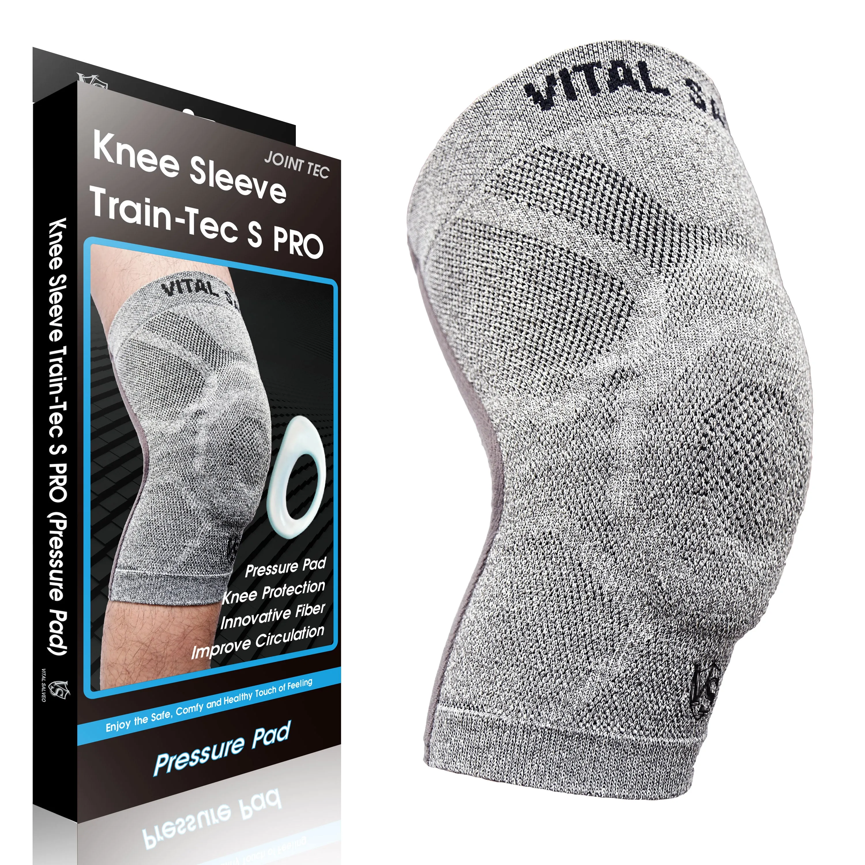 3D Knit Knee Sleeve/Brace Train-Tec S PRO(PRESSURE PAD)