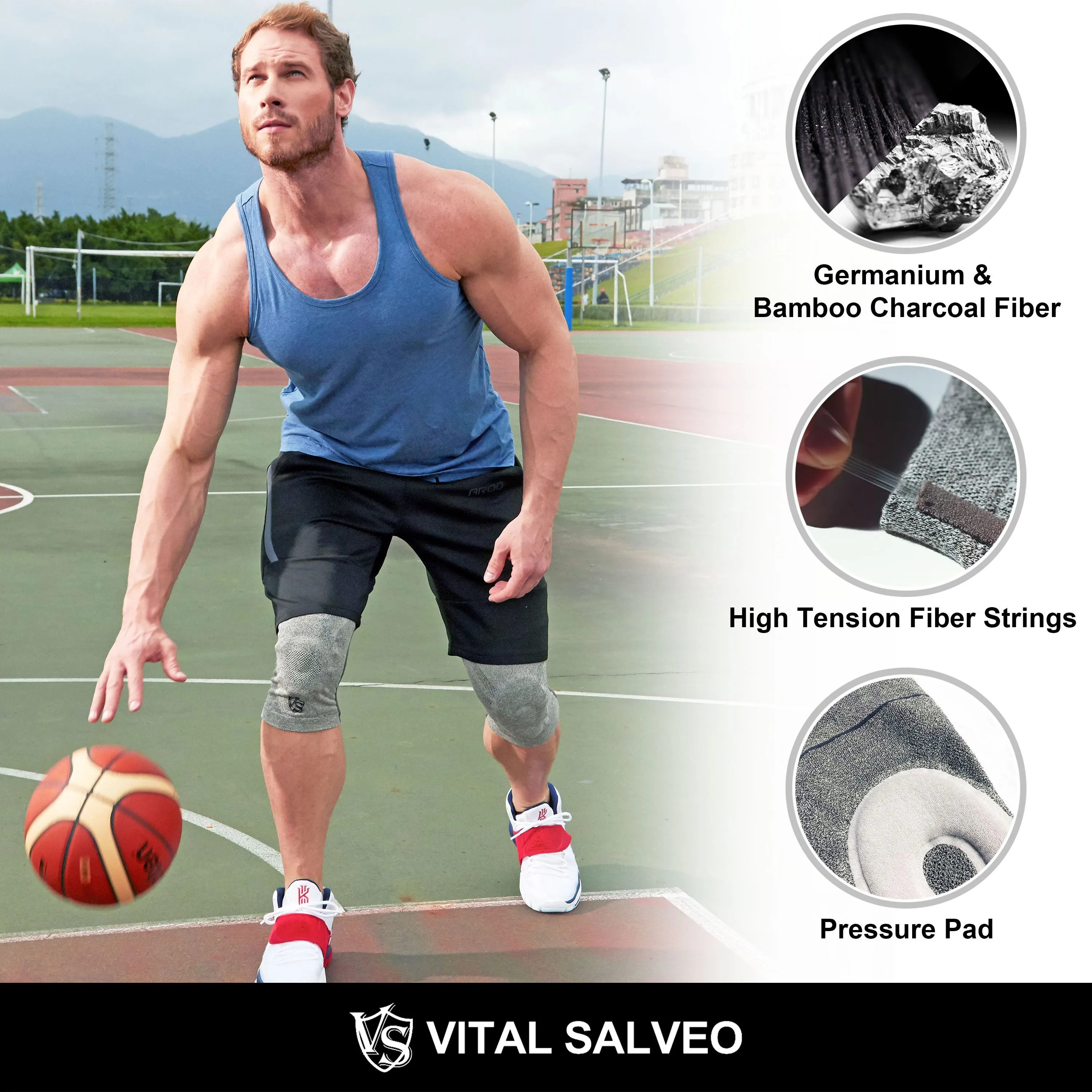 3D Knit Knee Sleeve/Brace Train-Tec S PRO(PRESSURE PAD)