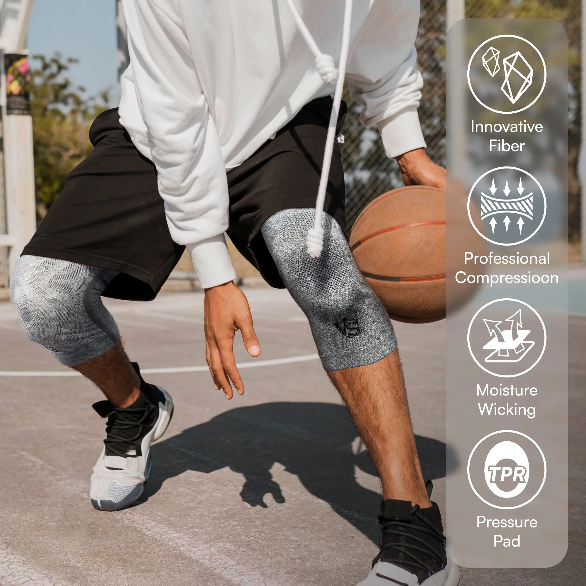 3D Knit Knee Sleeve/Brace Train-Tec S PRO(PRESSURE PAD)