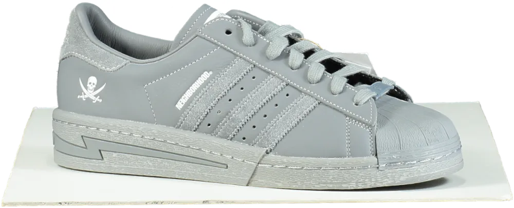 Adidas Grey X Neighborhood Superstar Sneakers UK 10