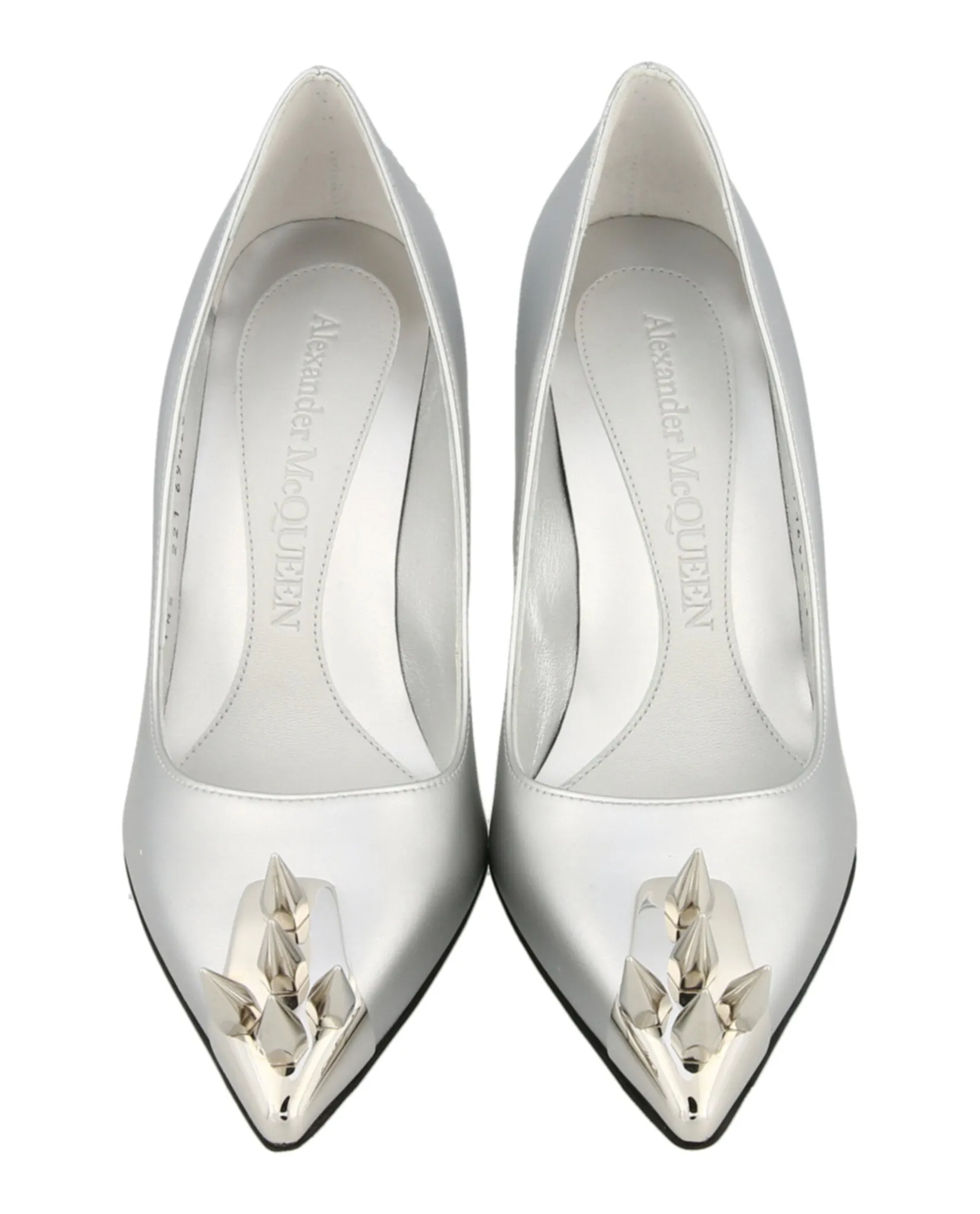 Alexander McQueen Womens Stud Metallic Pumps