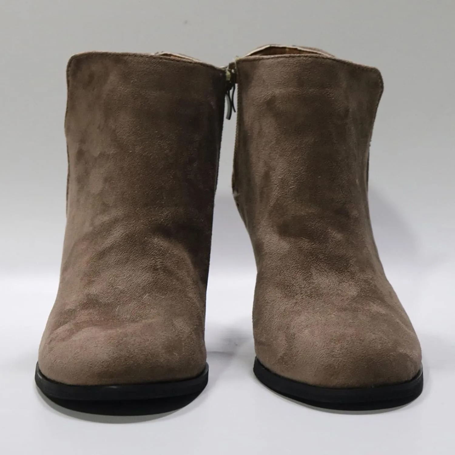 Ankle Boots for Women, Thick Heels Round Toe Wedding Boots Fashion Wedge Suede Side Zipper Non-Slip Ankle Boots