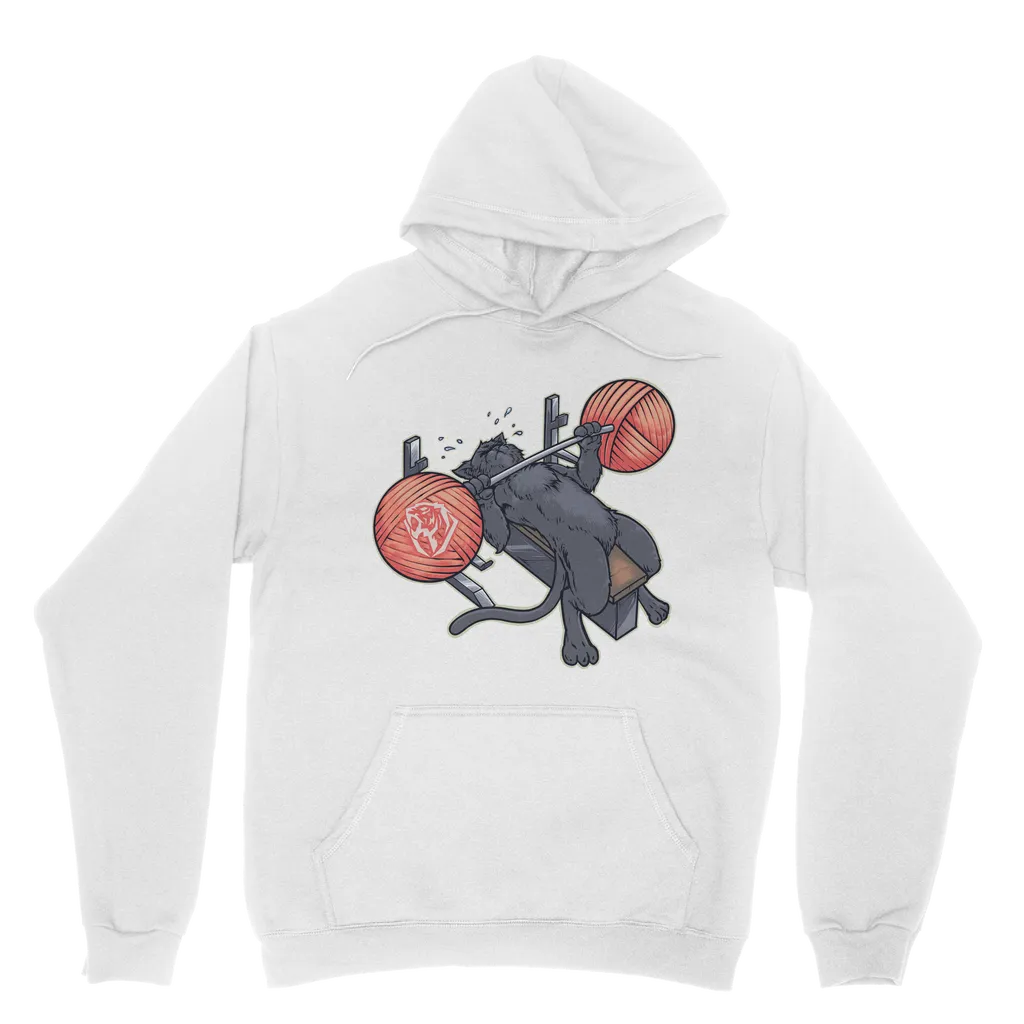 Benchpressing Black Cat Hoodie (UK)