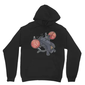 Benchpressing Black Cat Hoodie (UK)