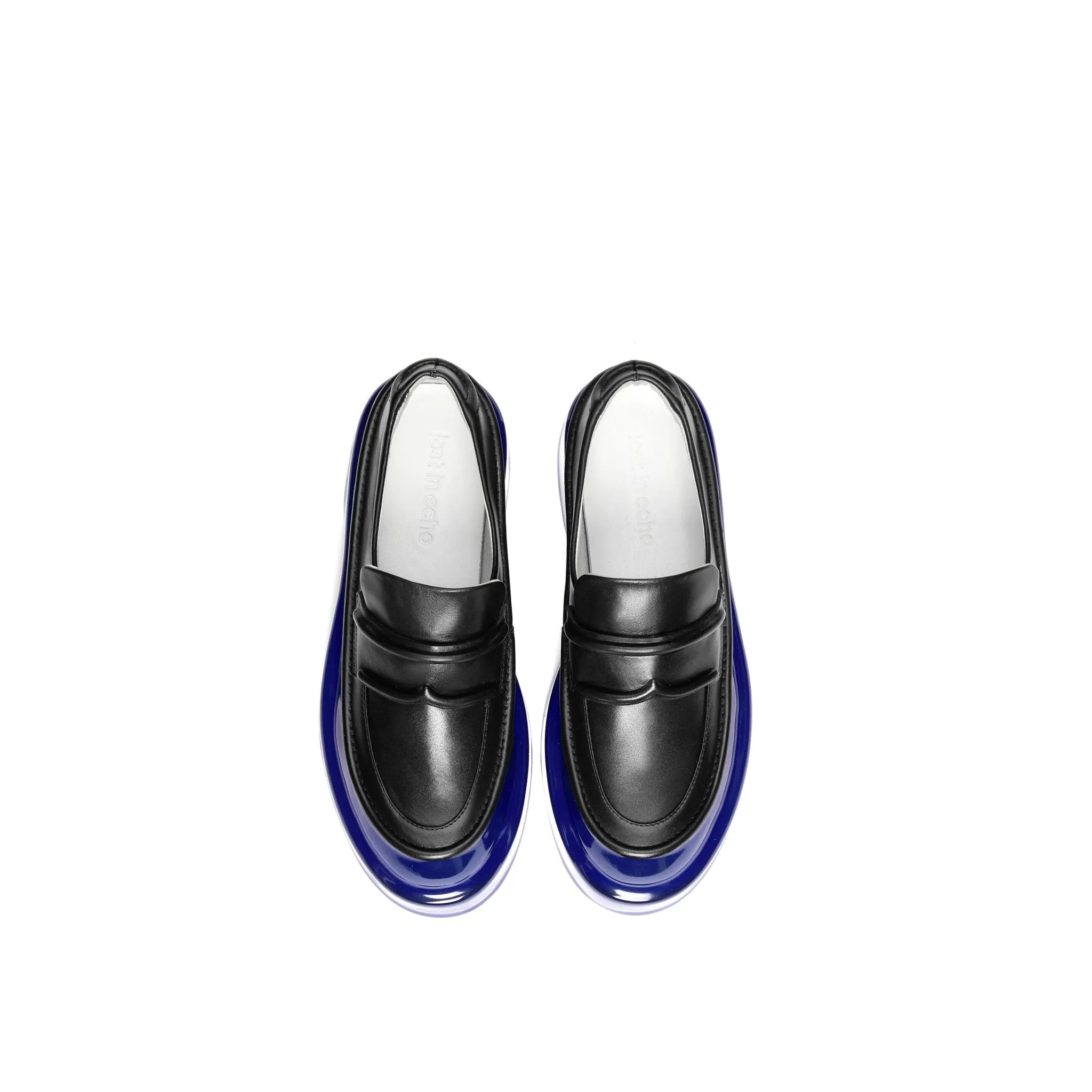 Black Rubber-Drenched Non-Edged Loafers