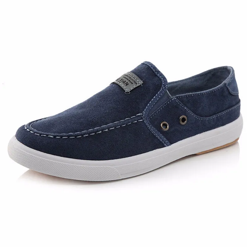 Casual Canvas Solid Color Slip-Ons For Men
