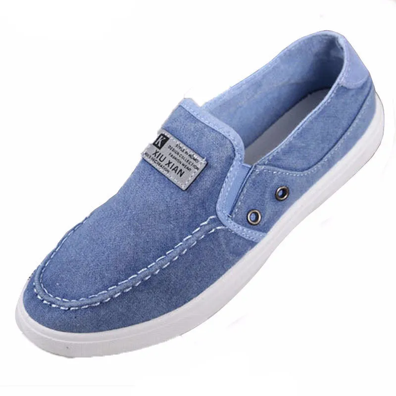 Casual Canvas Solid Color Slip-Ons For Men
