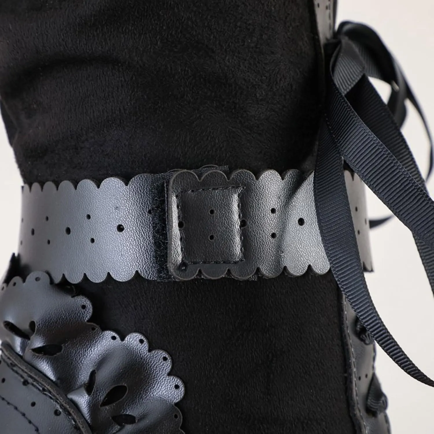 Cathalem Halloween Boots for Women, 2024 Vintage Victorian Boots 70s Lace Up Mid Calf Renaissance Boots Fall Winter Boots