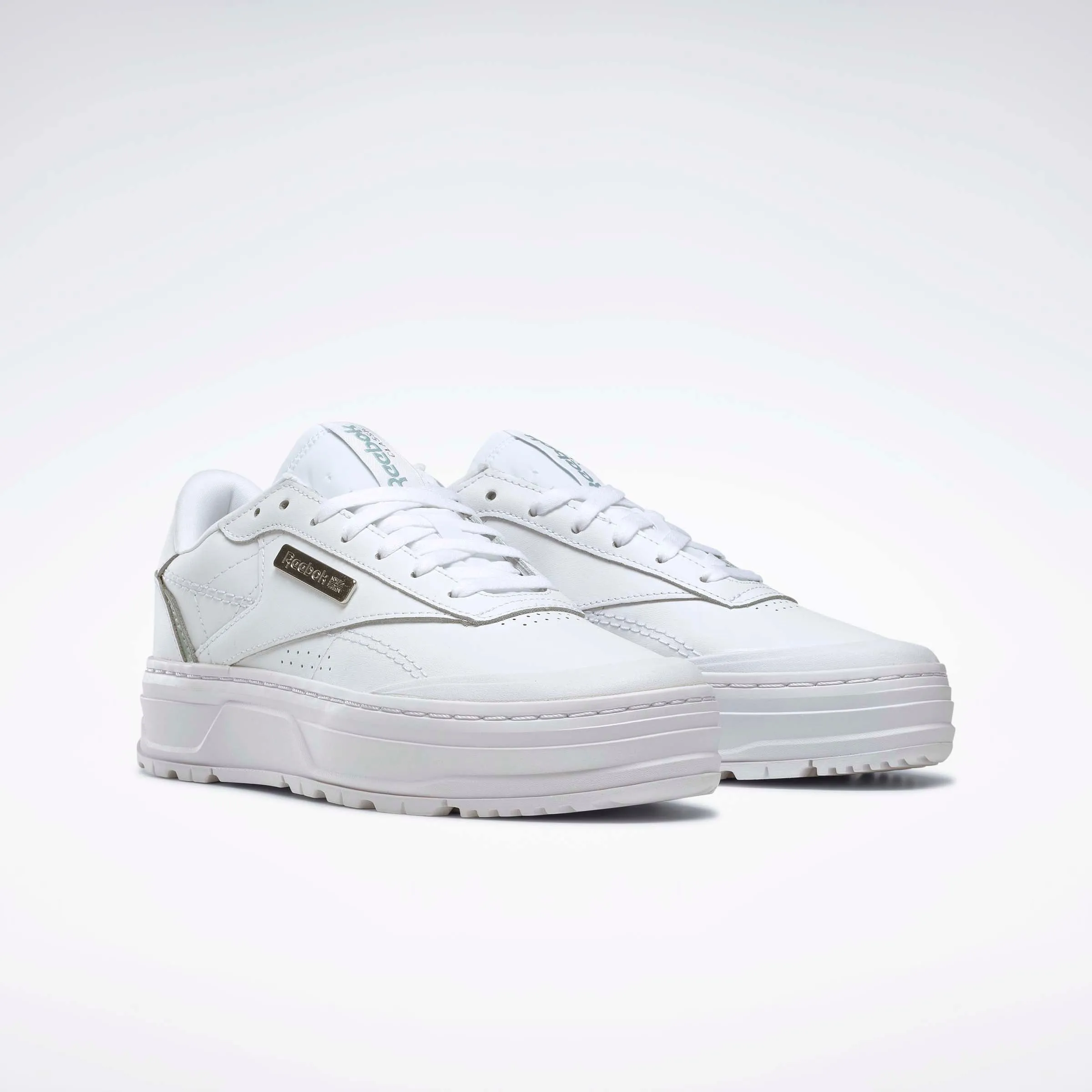 Club C Double Geo Shoes White/Seaside Grey/Silver
