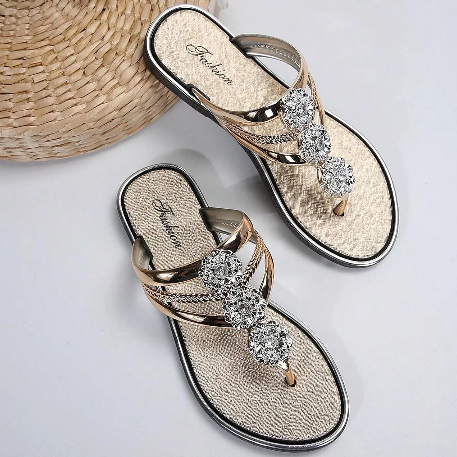 Cool Slippers Female Soft Soled Non Slip Wear Resisting Flat Beach Flops Lady Sandals Yoga Mat Sling Sandals for Women