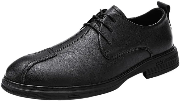 Dress Shoes for Men Lace Up Party Breathable Faux Leather Anti-Slip Slip Resistant Rubber Sole Party