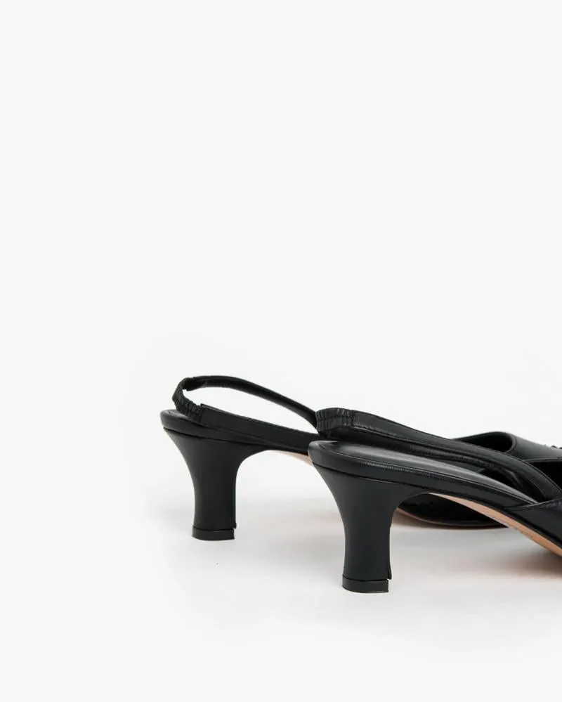 Dusty in Black Napa Suede