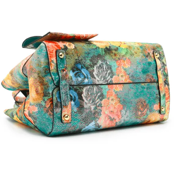 FLORAL BOUQUET TOTE & MATCHING CLUTCH