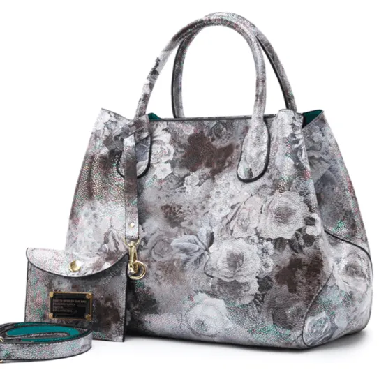 FLORAL BOUQUET TOTE & MATCHING CLUTCH