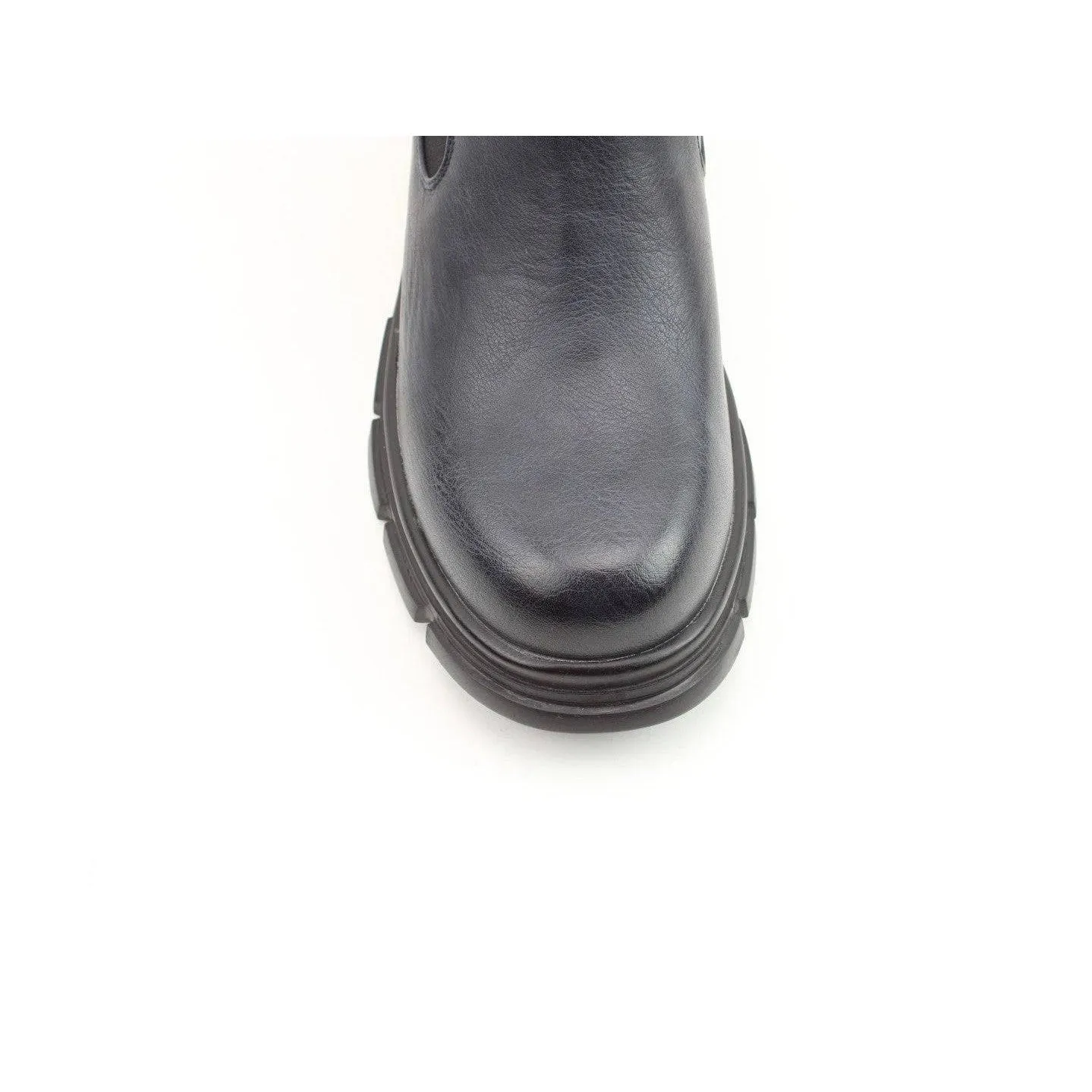 Heavenly Feet Remy Ladies Navy Vegan Side Zip Ankle Boots