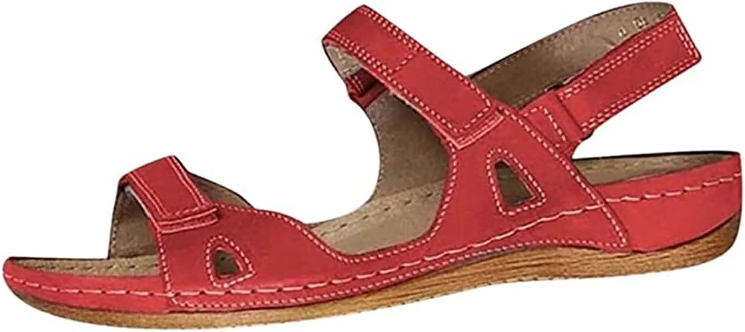 Lausiuoe Comfortable Orthopedic Sandals For Women Dressy Summer Fashion Slip On Orthotic Slides Slippers With Arch Support