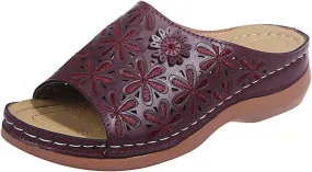 Lausiuoe Orthopedic Sandals For Women Elegant Comfortable Walking Arch Support Dressy Summer Orthotic Slides Flip Flops