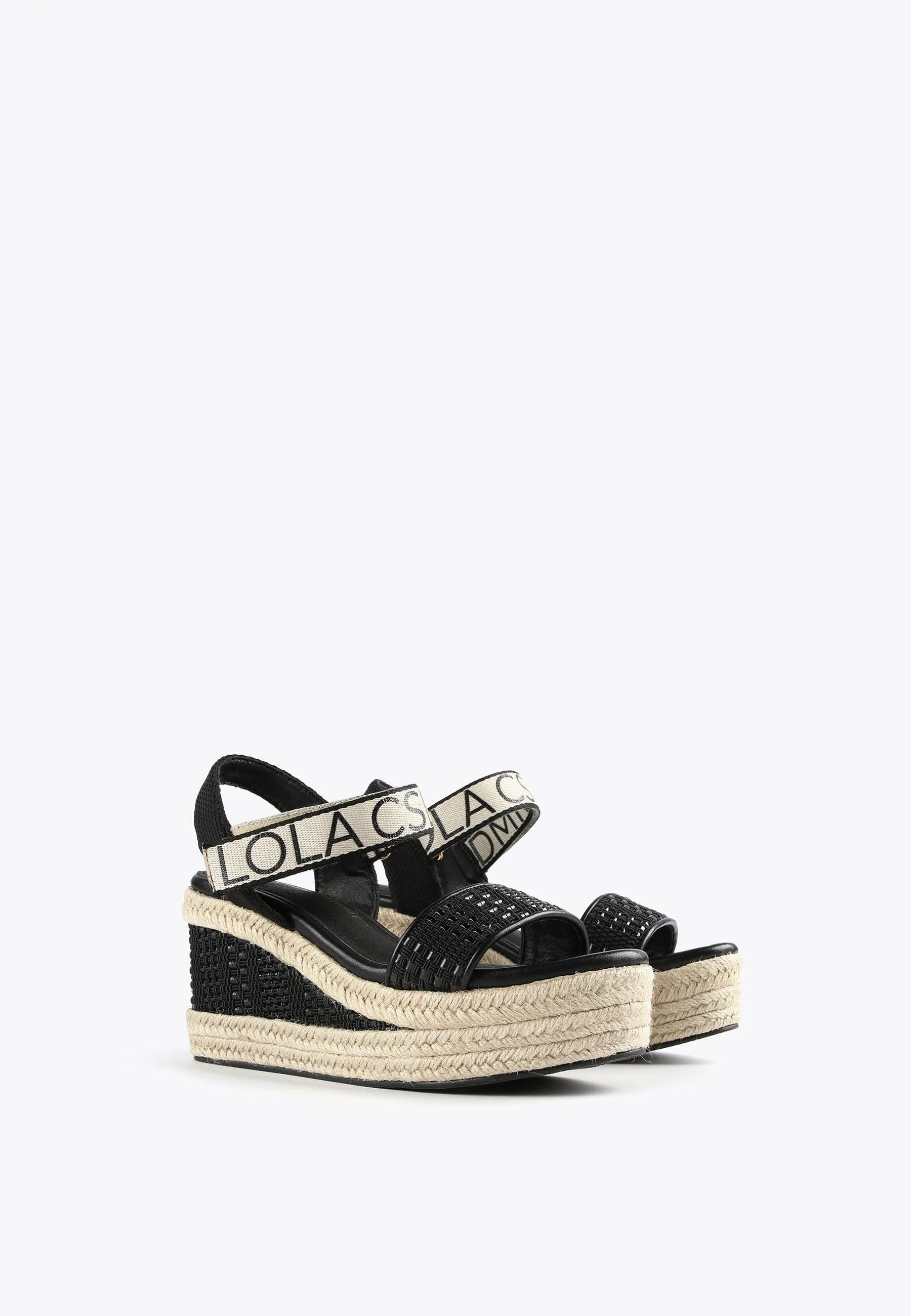 Logo wedge sandals