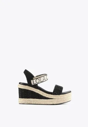 Logo wedge sandals
