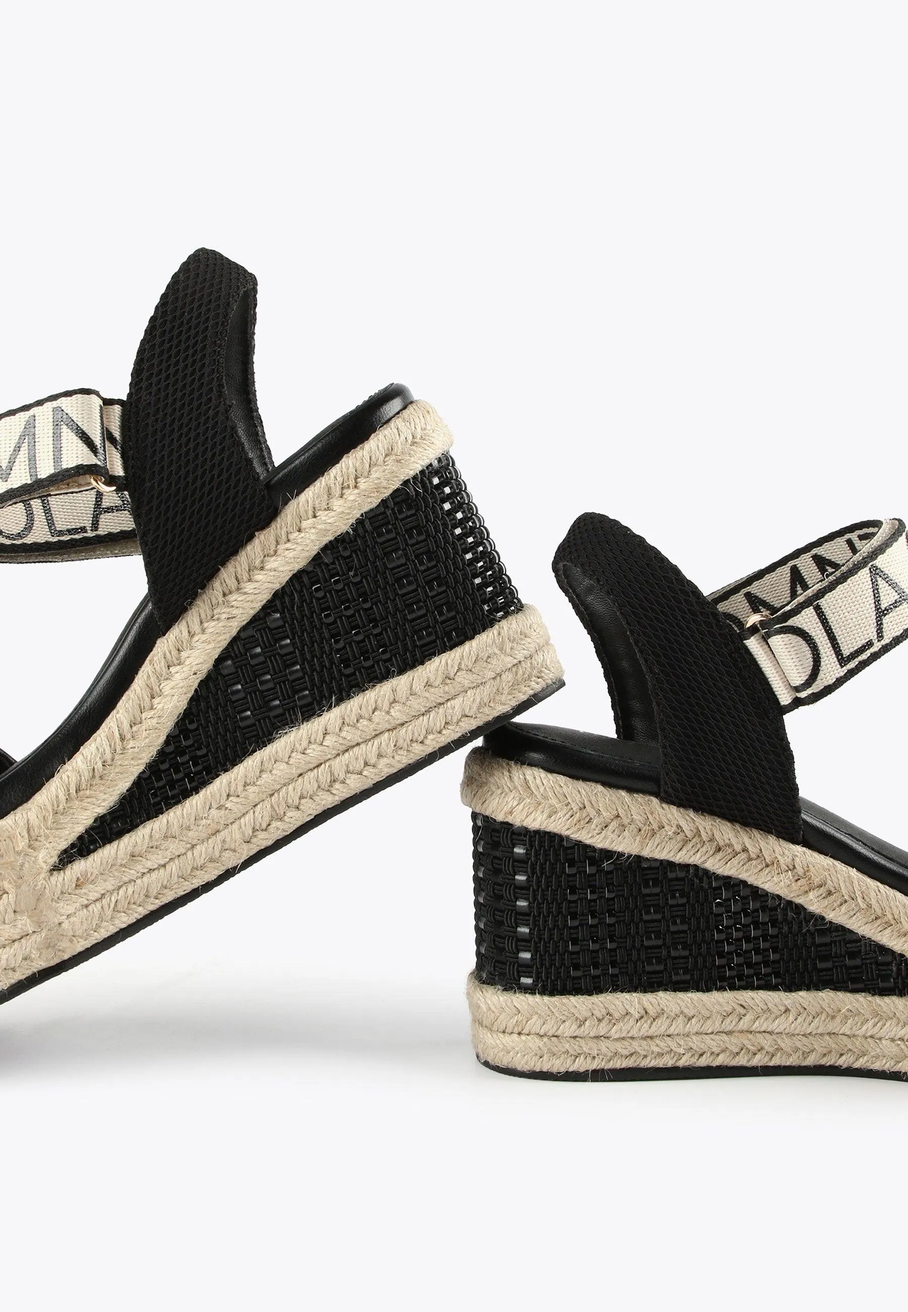Logo wedge sandals