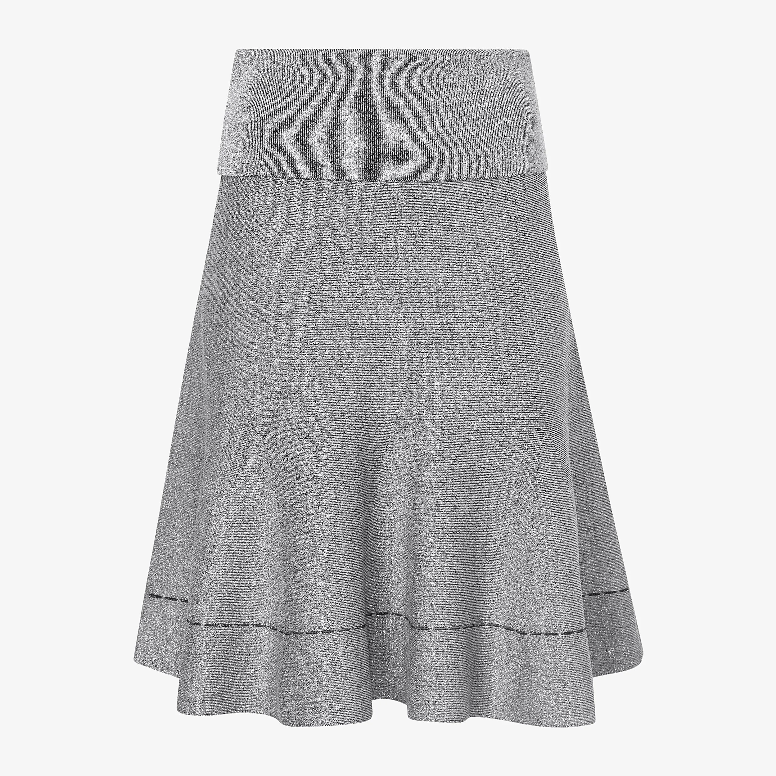 Luca Skirt - Metallic Jardigan Knit :: Black / Silver