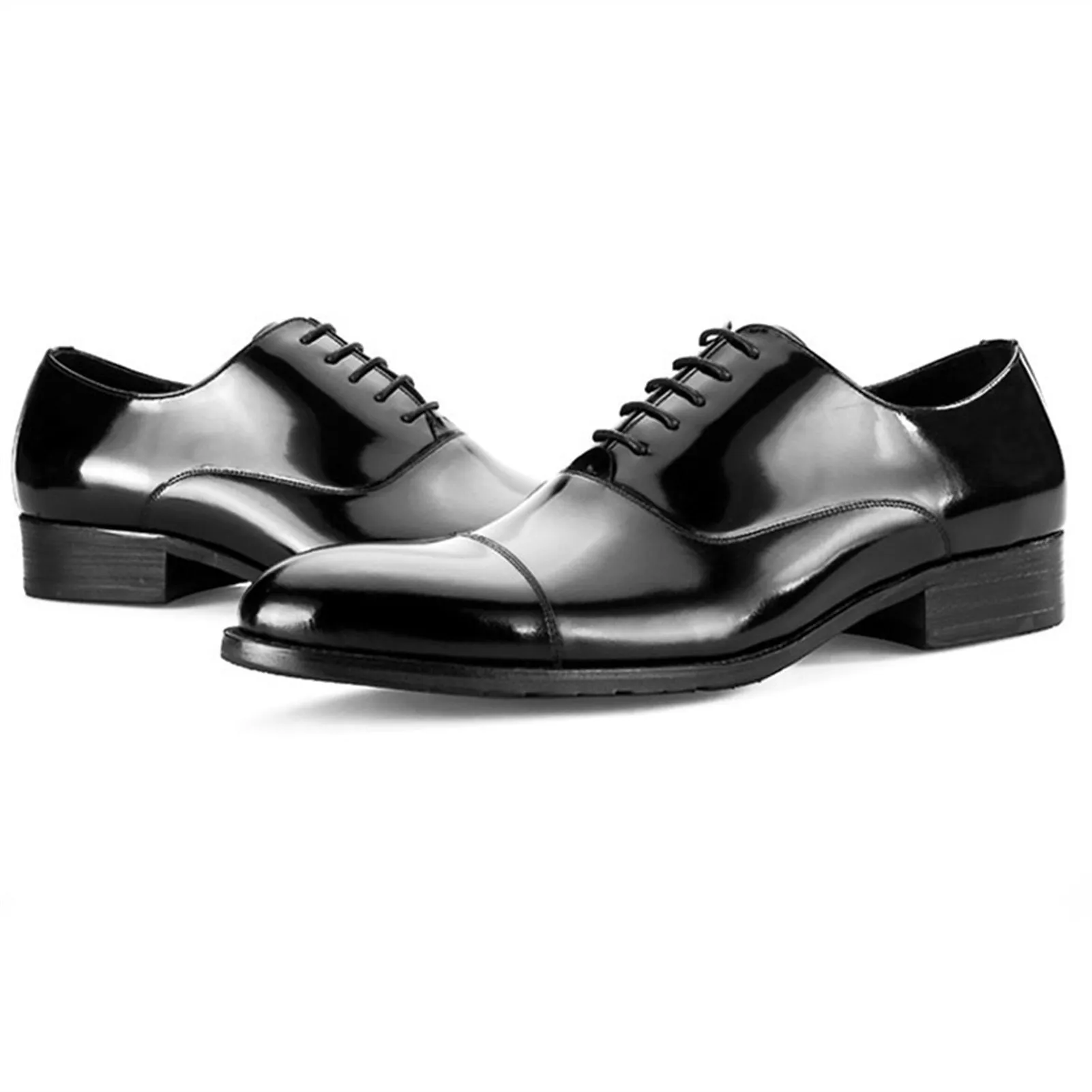 Men Captoe Lace Up Round Toe Formal Shoes