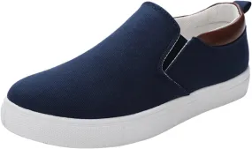 Mens Loafers & Slip-Ons Mens Fashion Solid Color Canvas Flat Bottom Comfortable Running Casual Shoes