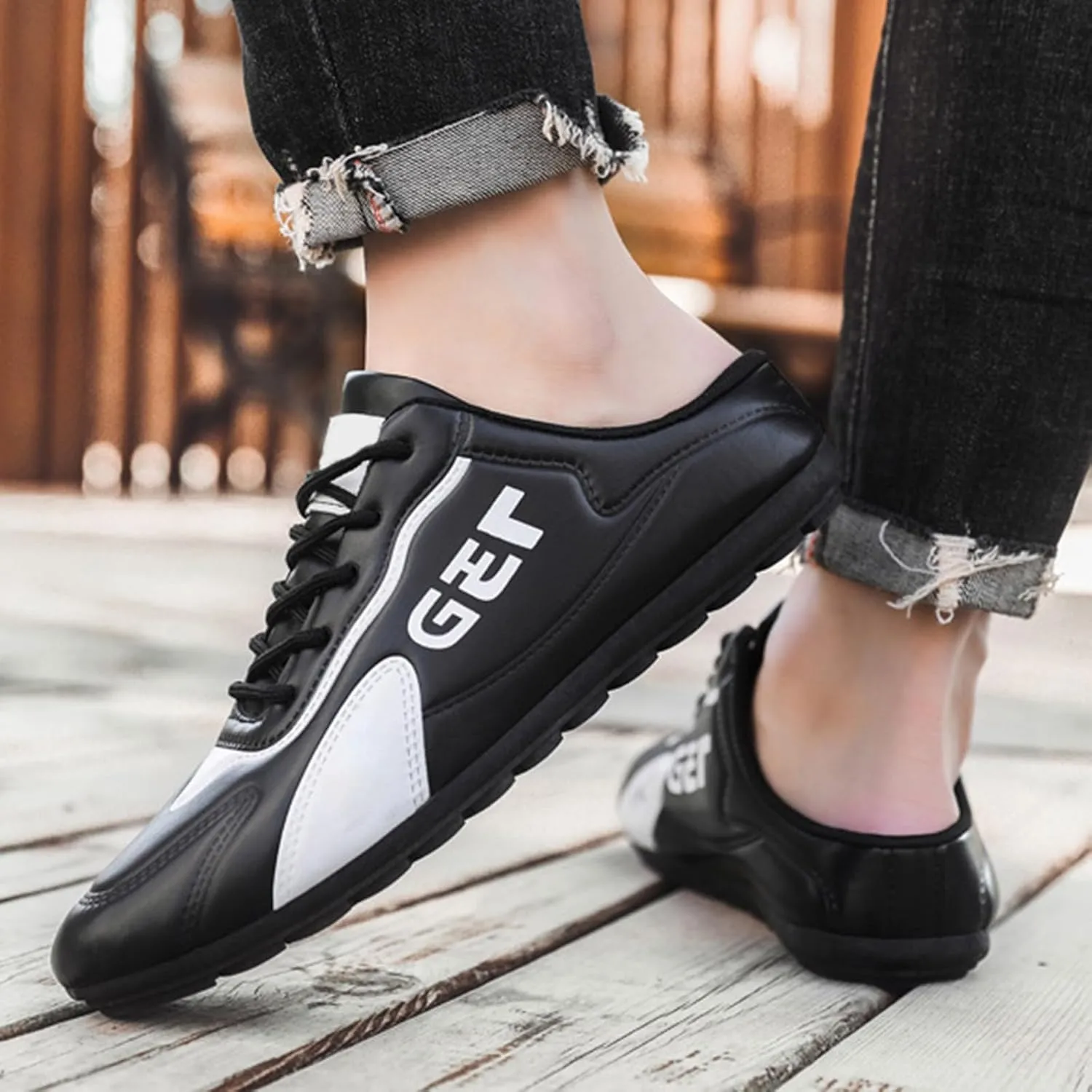 Mens Loafers & Slip-Ons Spring New Men's Shoes Lazy Slip Ons and Half Slippers Foreign Trade Men's Casual Shoes