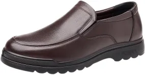 Men's Orthopedic Walking Shoes Genuine Leather Slip On Loafers, Arch Support Lightweight Comfortable Casual Sneakers
