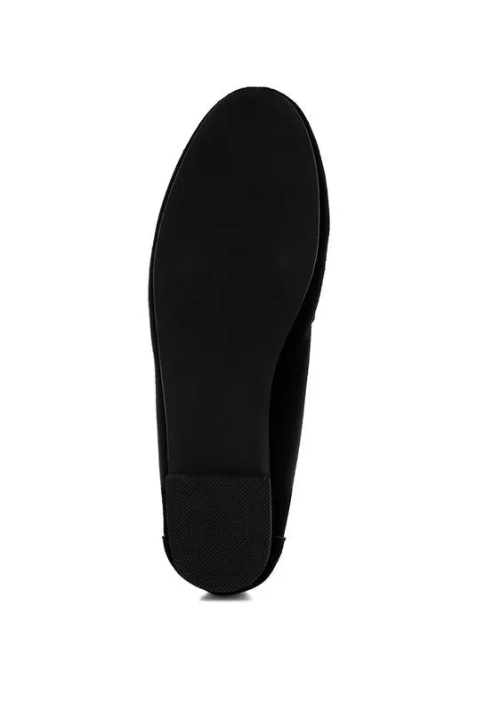 Monochromatic Horsebit Suede Loafers