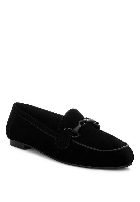 Monochromatic Horsebit Suede Loafers