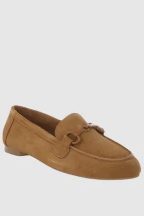 Monochromatic Horsebit Suede Loafers