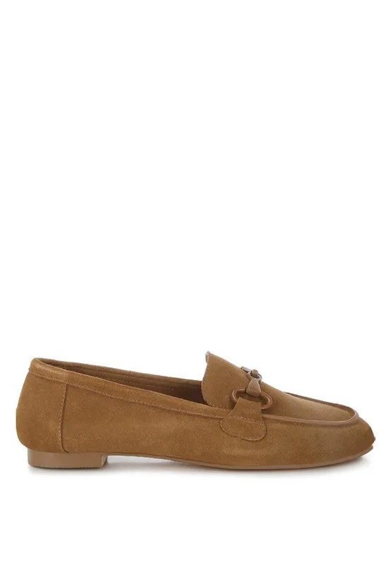 Monochromatic Horsebit Suede Loafers