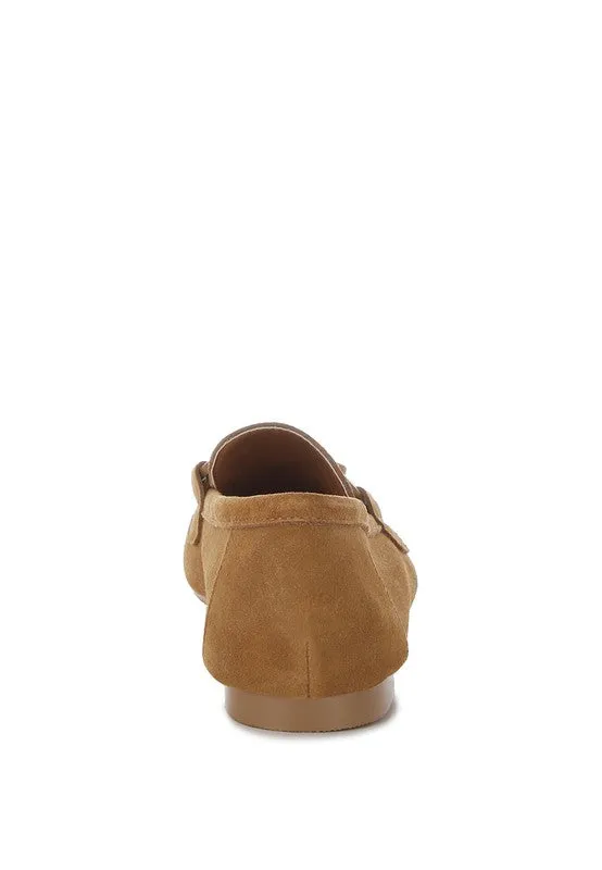 Monochromatic Horsebit Suede Loafers