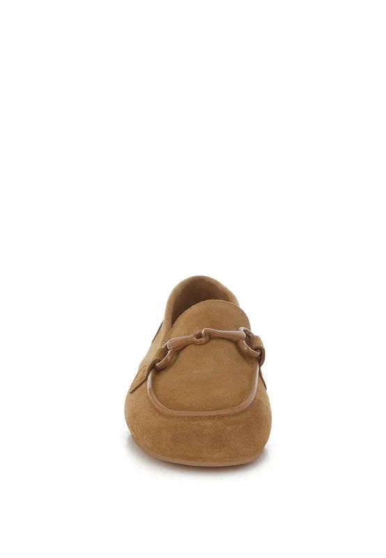 Monochromatic Horsebit Suede Loafers