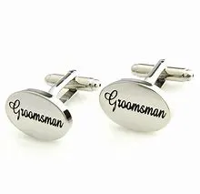 OVAL WEDDING CUFFLINKS