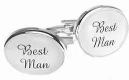 OVAL WEDDING CUFFLINKS