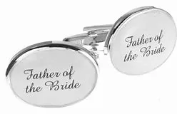 OVAL WEDDING CUFFLINKS