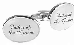 OVAL WEDDING CUFFLINKS