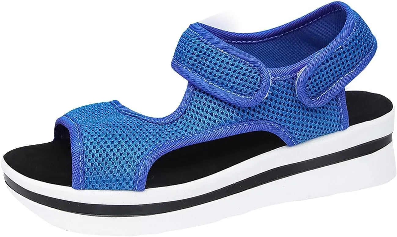 Sandals for Women Summer 2025 Comfortable Wedge Platform Sandals Fashion Trendy Dressy Slip-on Open-Toe Shoes with Arch Support Sport Outdoor Sandal Summer Orthopedic Shoes 2025