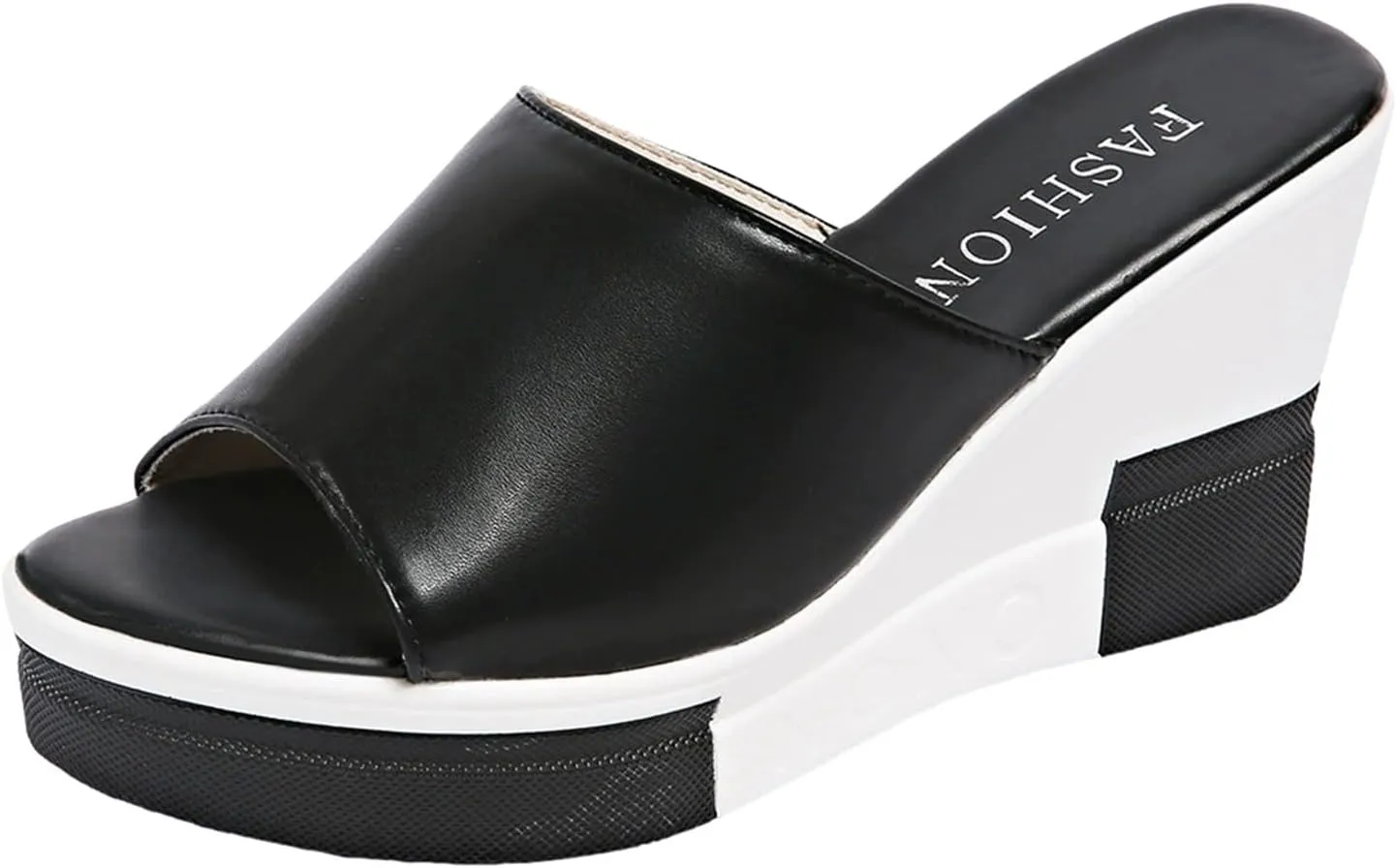 Sandals for Women Wedge Shoes Summer Wedge Thick Platform Women Sandals Slip On Versatile Casual High Heel