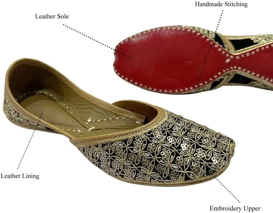 Stylish Handmade Punjabi Jutti - Flat Ballet Shoes & Indian Bridal Footwear for Women
