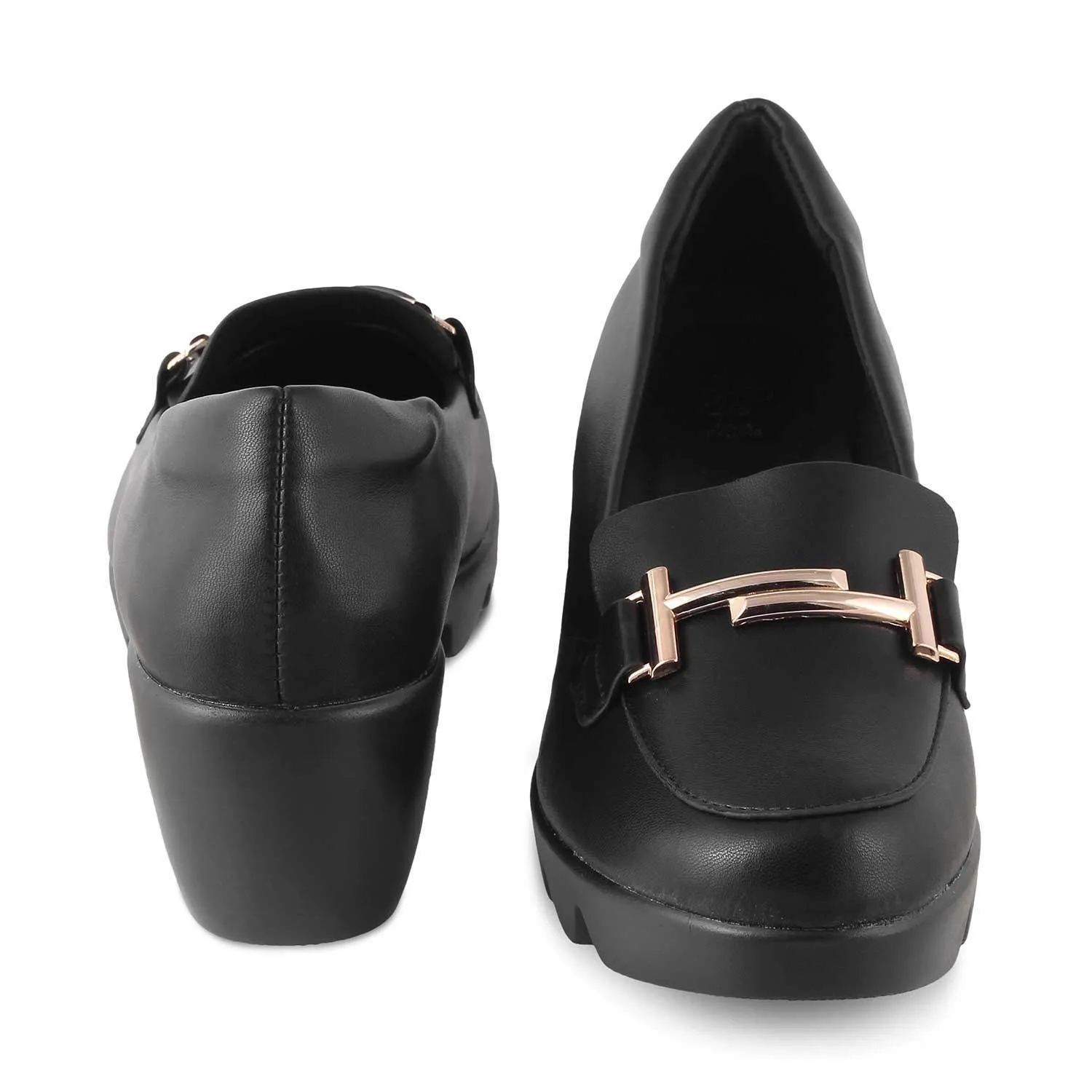 The Torock Black Women's Dress Wedge Sandals Tresmode