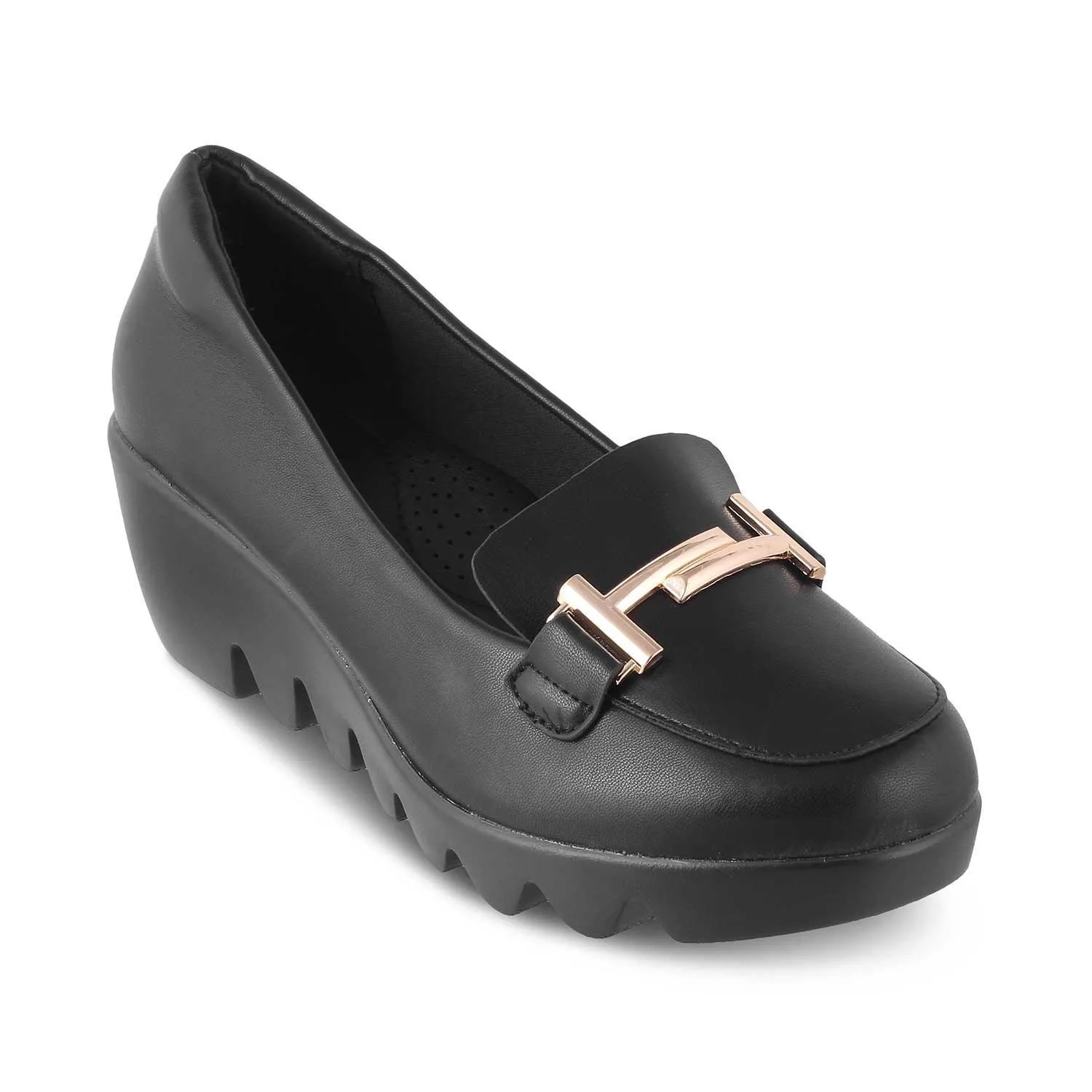 The Torock Black Women's Dress Wedge Sandals Tresmode