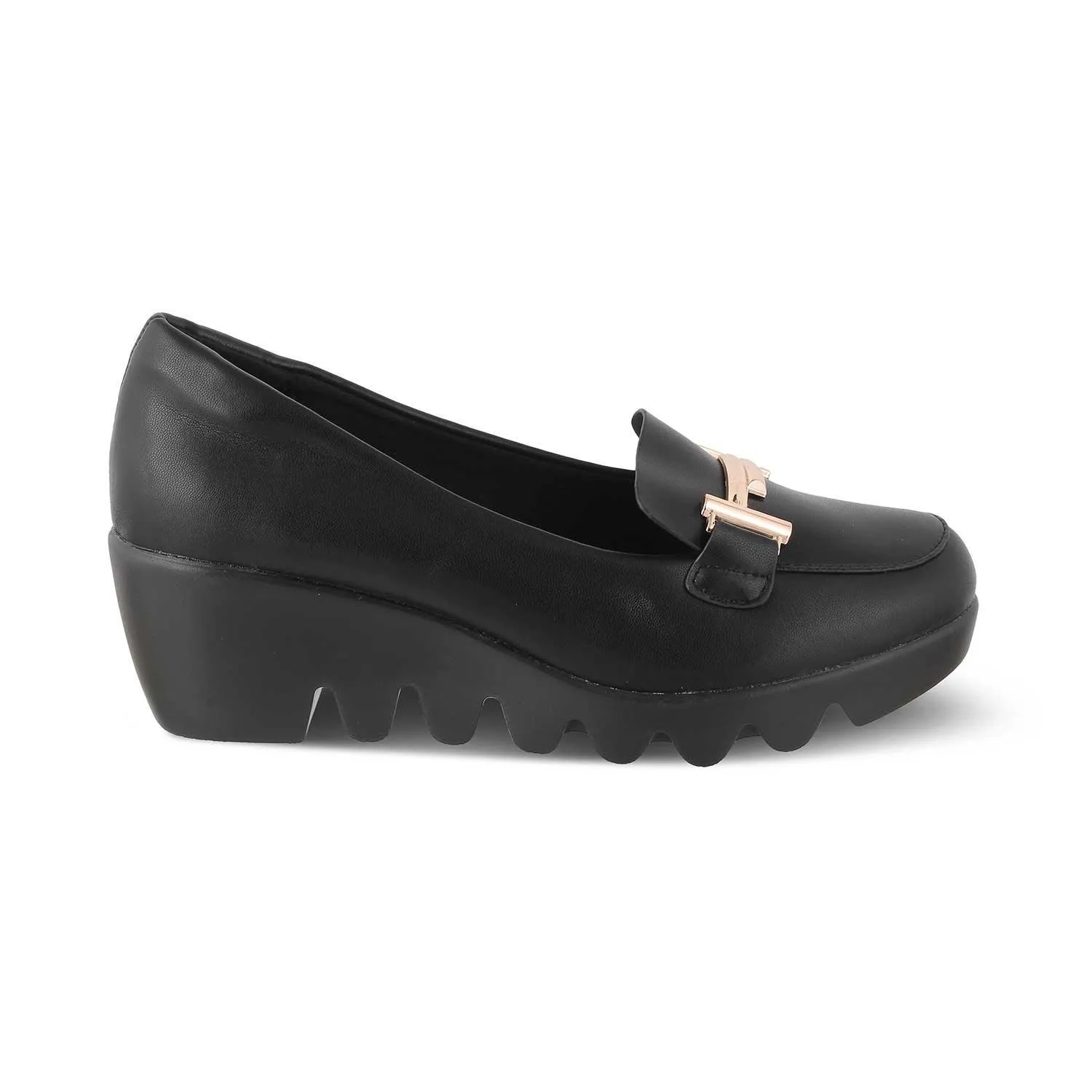The Torock Black Women's Dress Wedge Sandals Tresmode