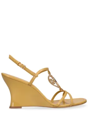 Tory Burch   95mm Capri Miller leather wedge sandals 