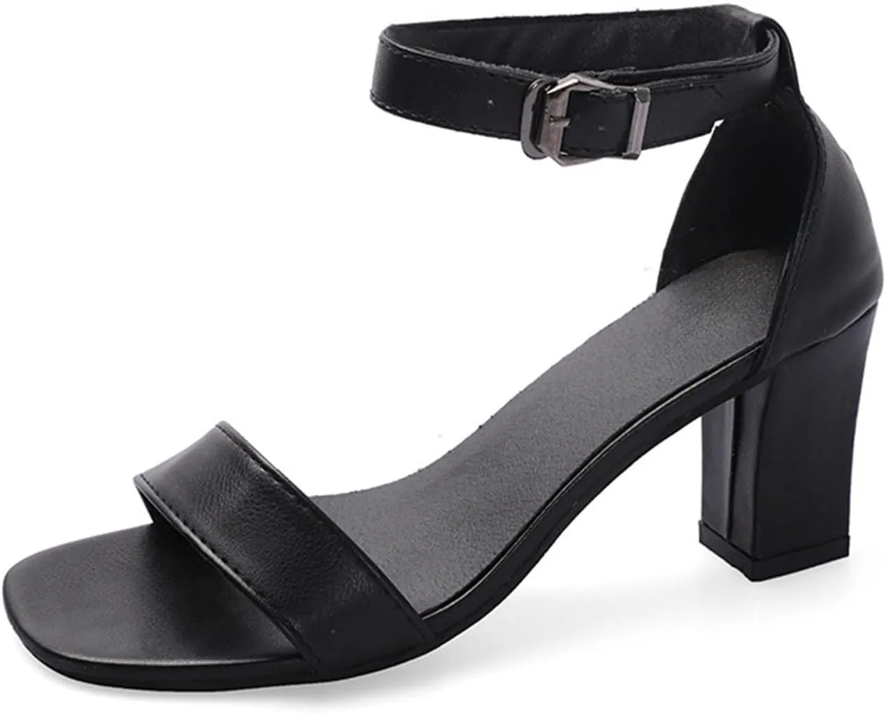 Women High Heels Sandal Open Toe Ankle Buckle Strap Dress Shoes Wedding Party Block Chunky Heel Pump Sandals